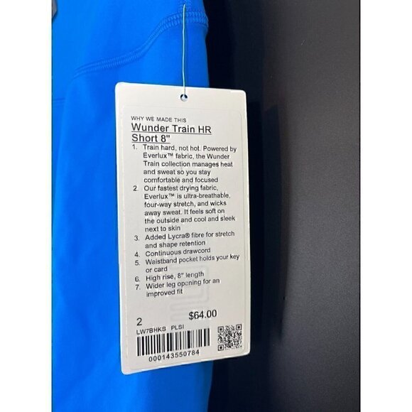 Lululemon NWT Wunder Train HR Short 8" PLSI Size 2 - Picture 3 of 10
